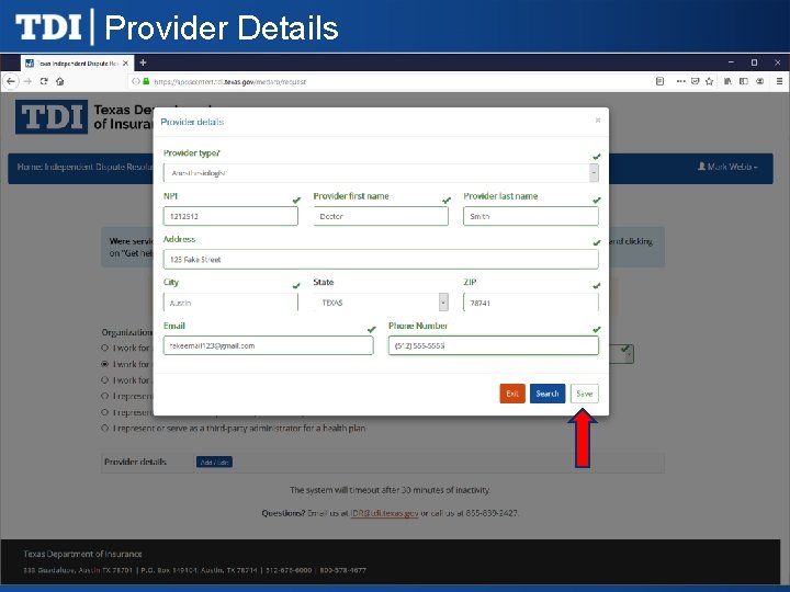 Provider Details 