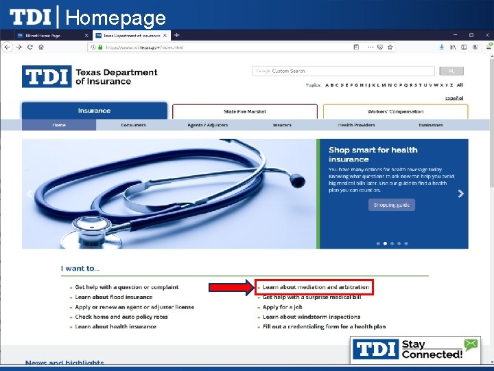 Homepage 