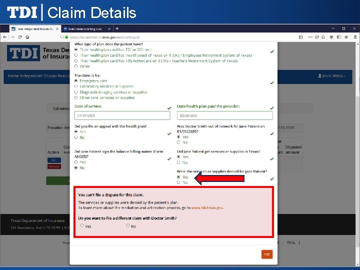 Claim Details 