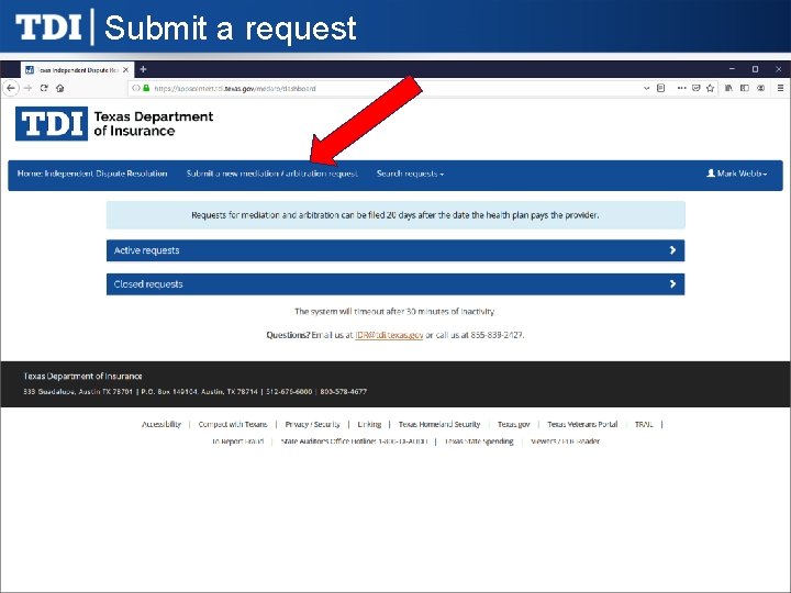 Submit a request 