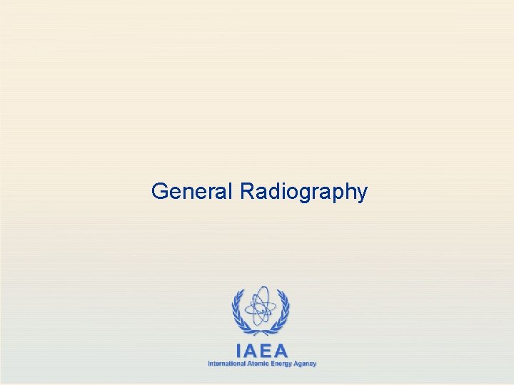 General Radiography 