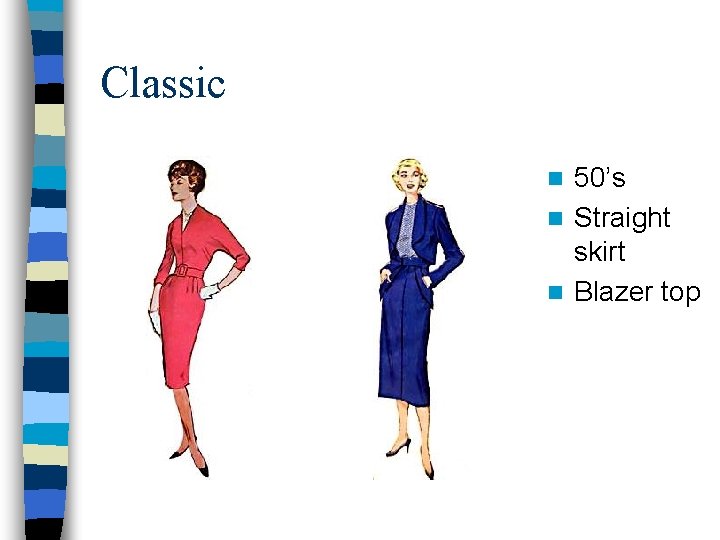 Classic 50’s n Straight skirt n Blazer top n 
