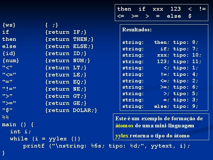 then if xxx 123 <= >= > = else < $ != {ws} {