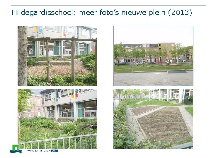 Hildegardisschool: meer foto’s nieuwe plein (2013) 