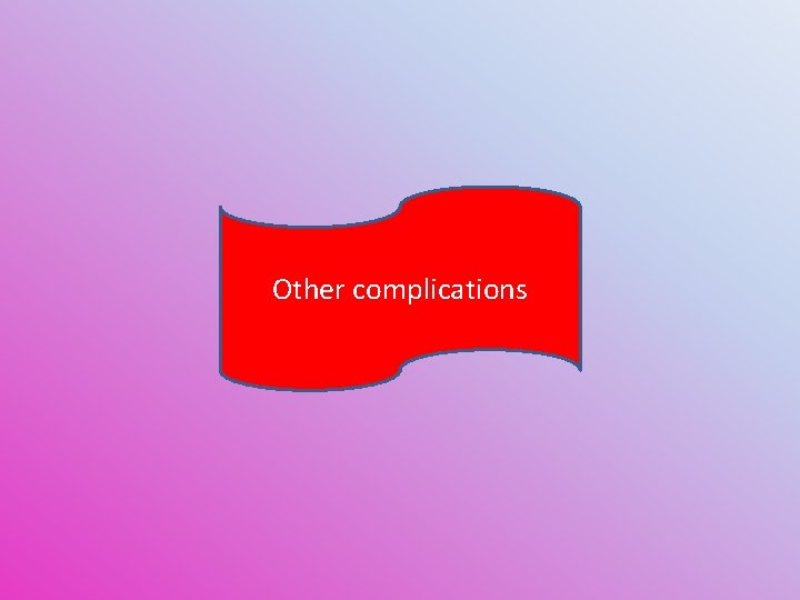 Other complications 
