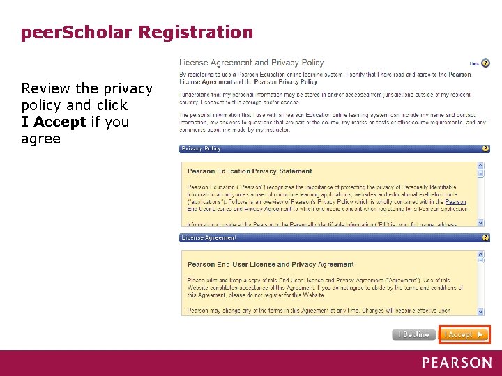 peer. Scholar Registration Review the privacy policy and click I Accept if you agree