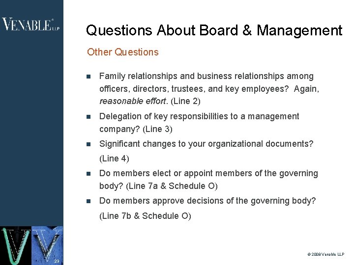 Questions About Board & Management Other Questions Family relationships and business relationships among officers,