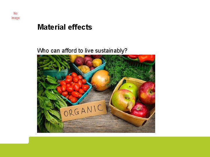 Material effects Who can afford to live sustainably? 