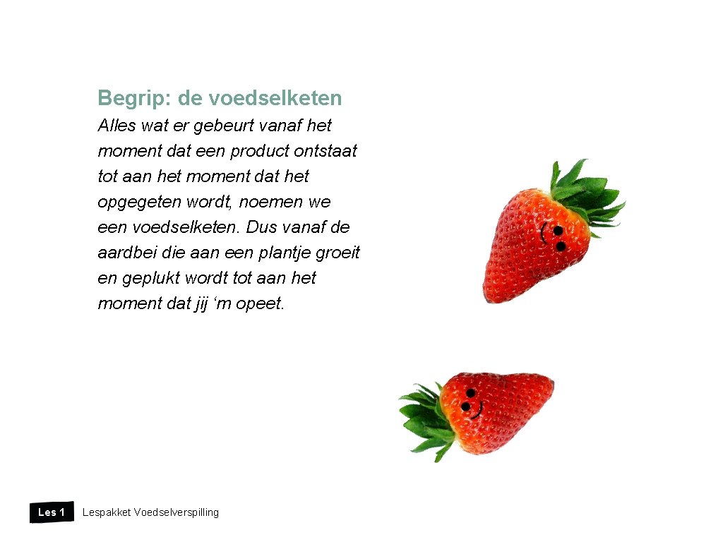 Begrip: de voedselketen Alles wat er gebeurt vanaf het moment dat een product ontstaat
