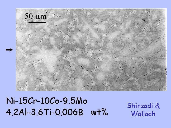 50 µm Ni-15 Cr-10 Co-9. 5 Mo 4. 2 Al-3. 6 Ti-0. 006 B