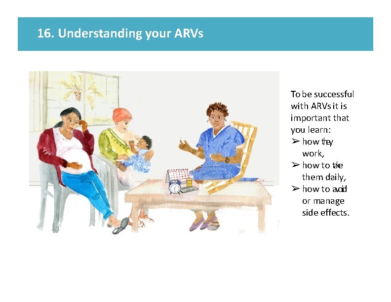 16. Understanding your ARVs To be successful with ARVs it is important that you