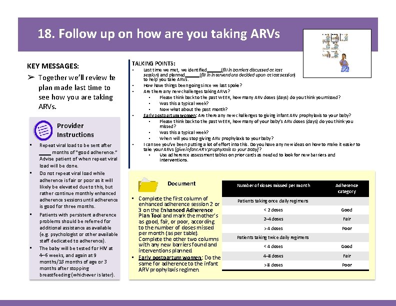 18. Follow up on how are you taking ARVs KEY MESSAGES: ➢ Together we’ll