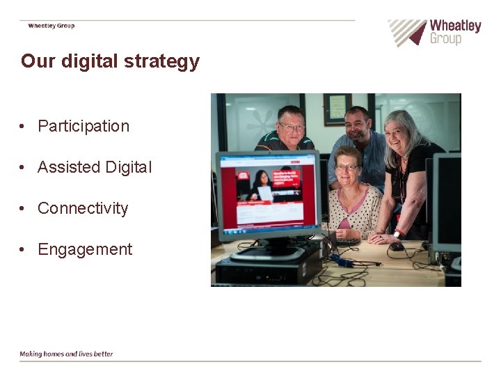 Our digital strategy • Participation • Assisted Digital • Connectivity • Engagement 