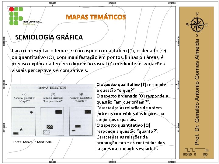 SEMIOLOGIA GRÁFICA Para representar o tema seja no aspecto qualitativo (‡), ordenado (O) ou