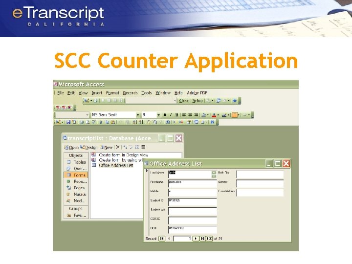 SCC Counter Application 