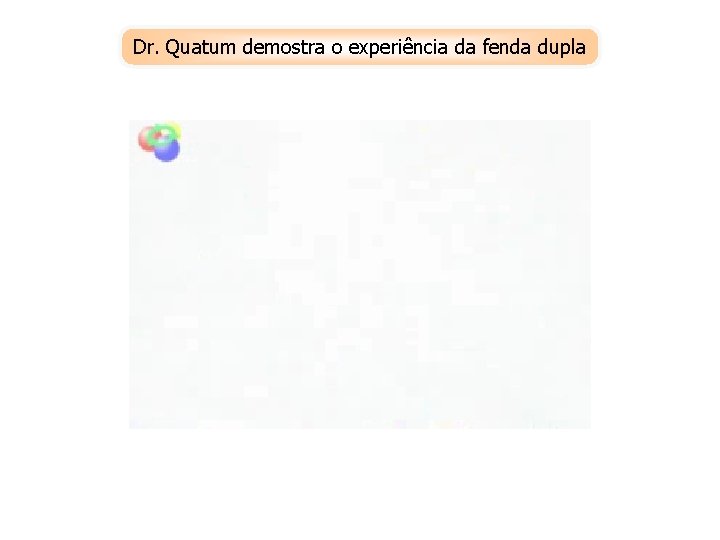 Dr. Quatum demostra o experiência da fenda dupla 