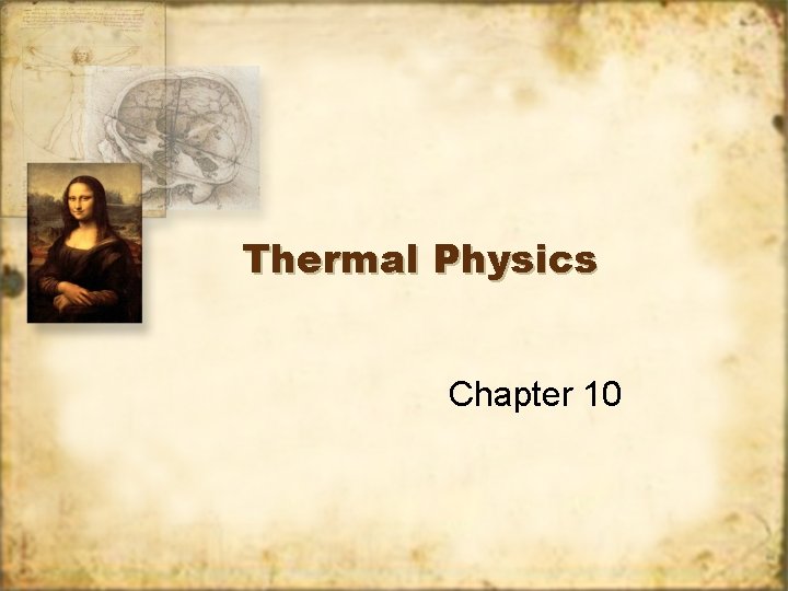 Thermal Physics Chapter 10 