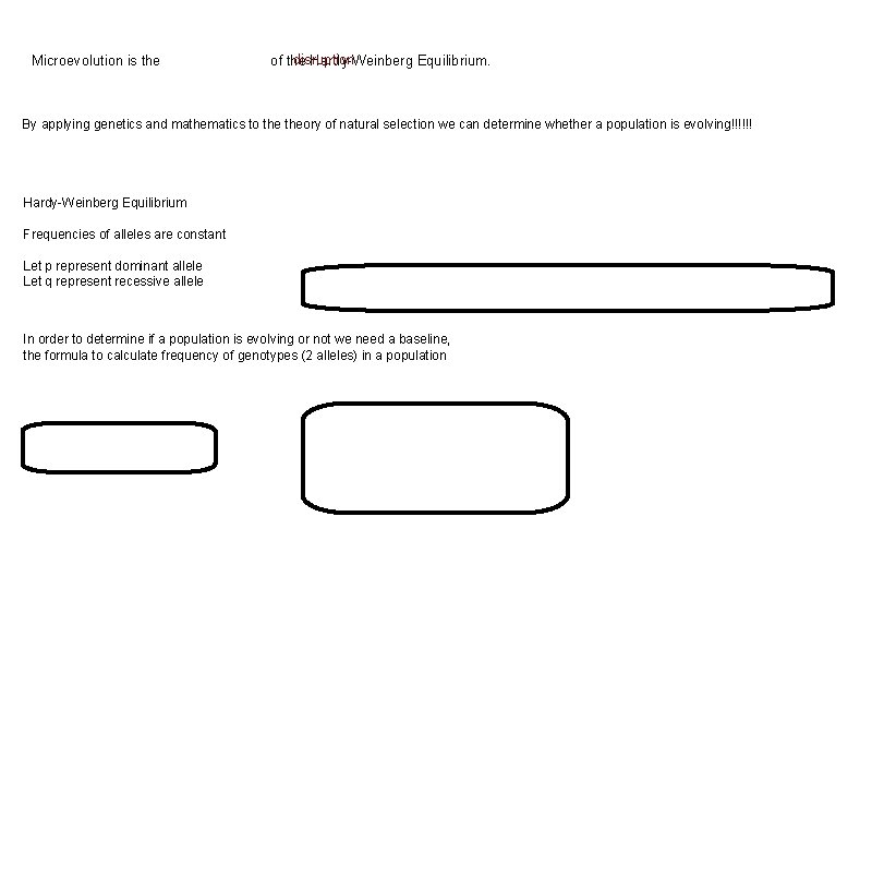 Microevolution is the disruption of the Hardy-Weinberg Equilibrium. By applying genetics and mathematics to