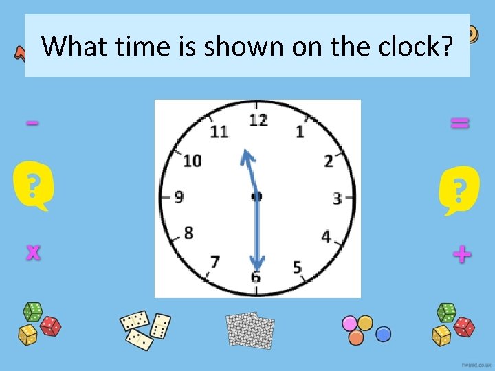 What time is shown on the clock? 
