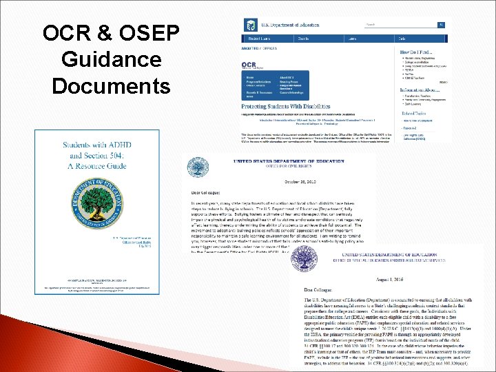 OCR & OSEP Guidance Documents 