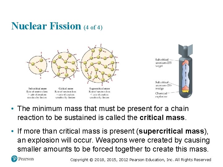 Nuclear Fission (4 of 4) • The minimum mass that must be present for