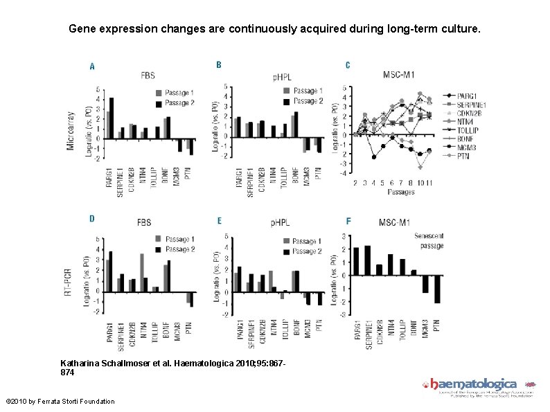 Gene expression changes are continuously acquired during long-term culture. Katharina Schallmoser et al. Haematologica