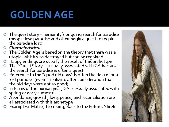 GOLDEN AGE The quest story – humanity’s ongoing search for paradise (people lose paradise