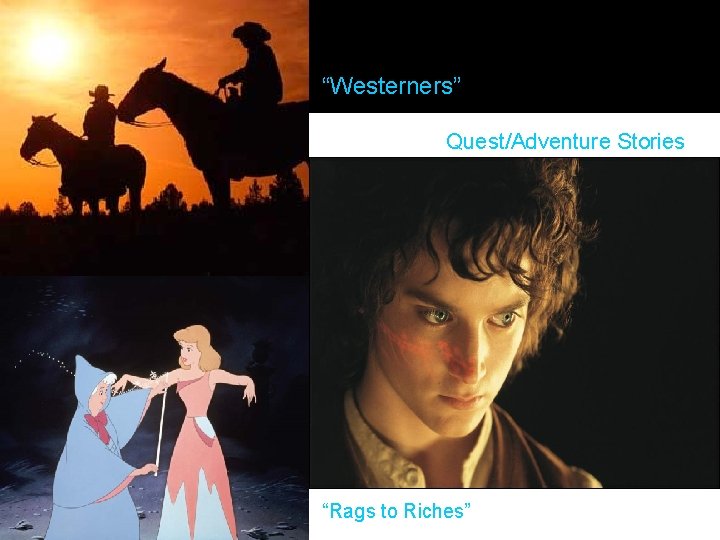 “Westerners” Quest/Adventure Stories “Rags to Riches” 