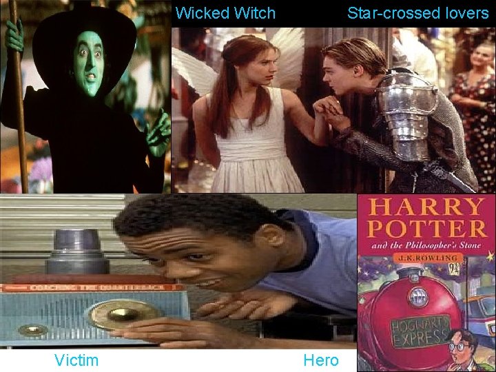 Wicked Witch Victim Star-crossed lovers Hero 