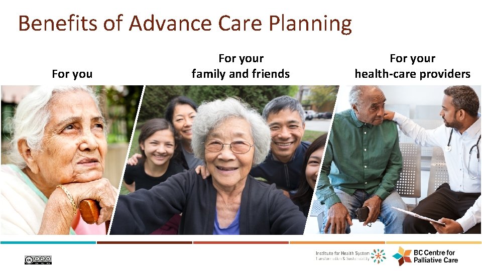 Benefits of Advance Care Planning For your family and friends For your health-care providers