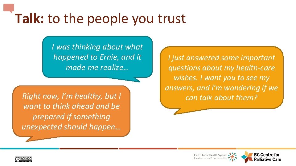 Talk: to the people you trust I was thinking about what happened to Ernie,