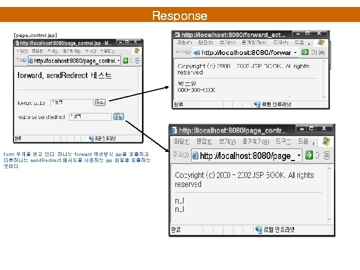 Response [page_control. jsp] <%@ page content. Type="text/html; charset=euc-kr" %> <HTML> <HEAD><TITLE> </TITLE></HEAD> <BODY> <H