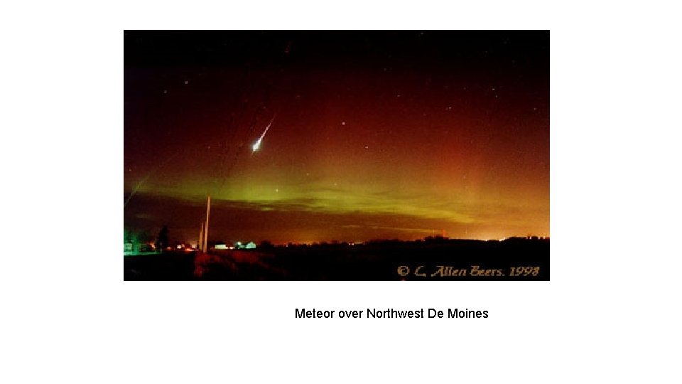Meteor over Northwest De Moines 