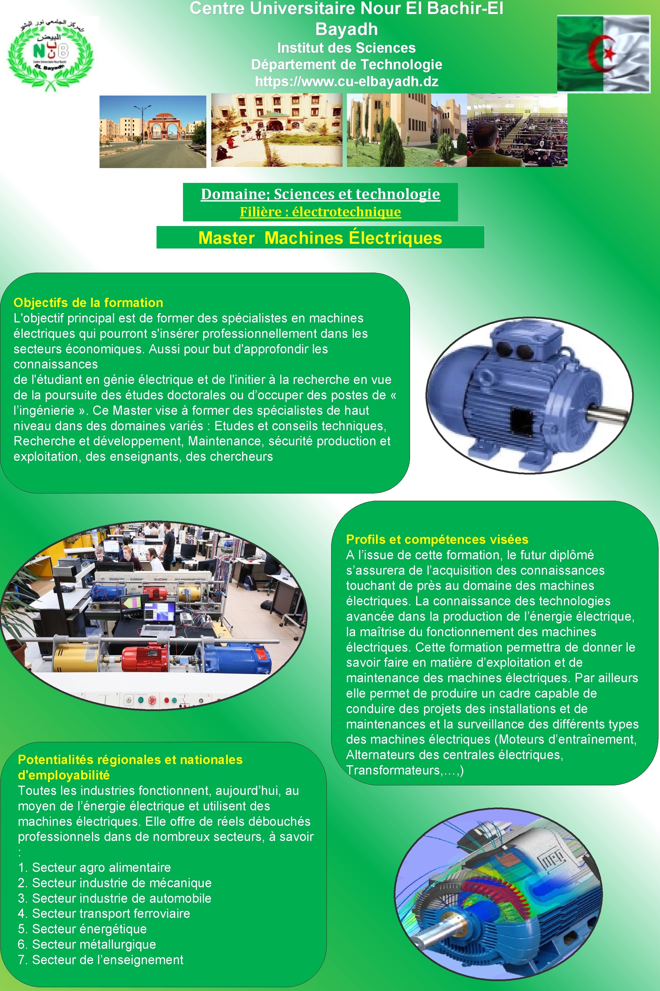 Centre Universitaire Nour El Bachir-El Bayadh Institut des Sciences Département de Technologie https: //www.