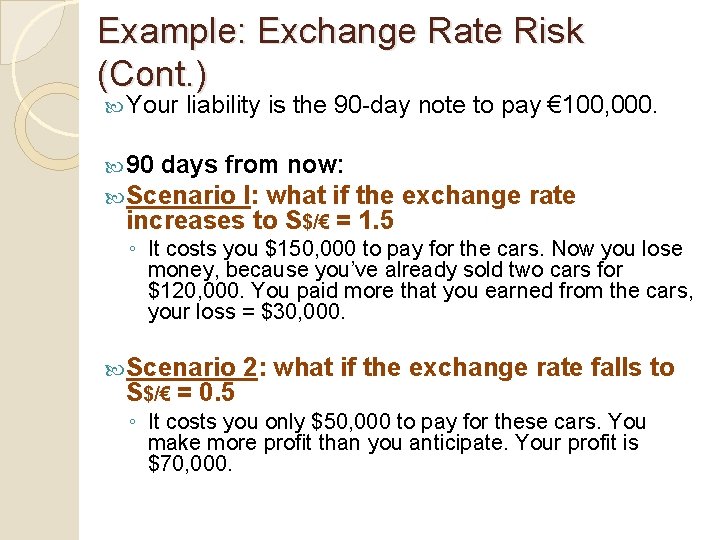 Examples Of Exchange Rates International Money Finance Chapter 4 ForwardLooking Market Instruments
