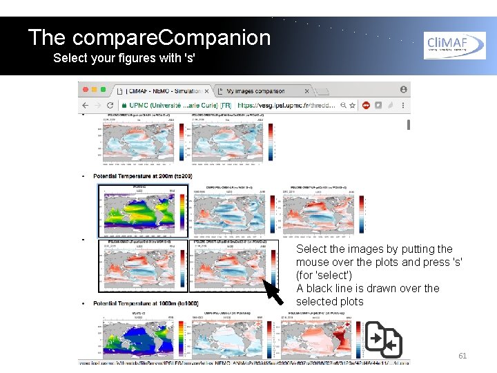 The compare. Companion Select your figures with 's' Select the images by putting the