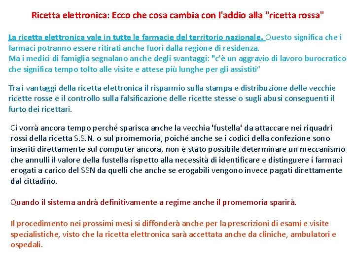 Ricetta elettronica: Ecco che cosa cambia con l'addio alla "ricetta rossa" La ricetta elettronica