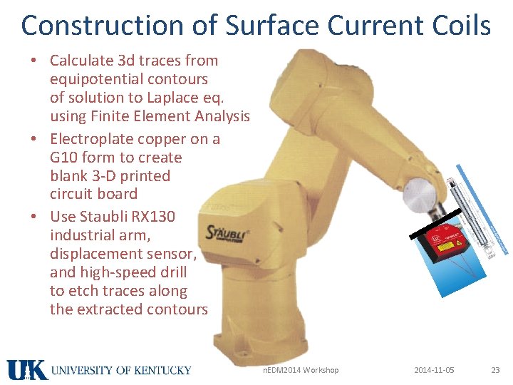 Construction of Surface Current Coils • Calculate 3 d traces from equipotential contours of