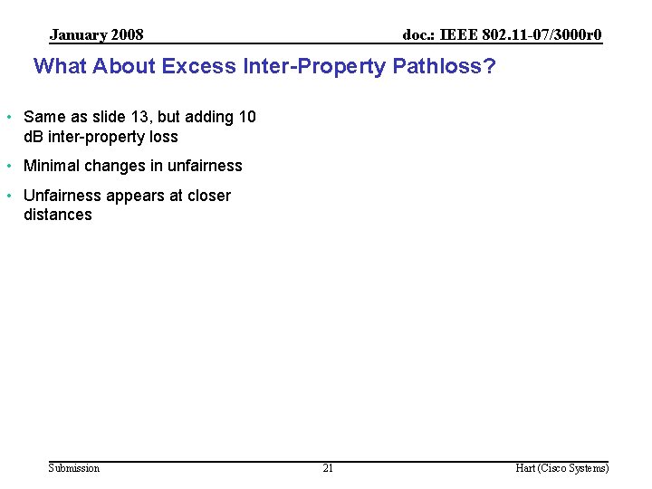 January 2008 doc. : IEEE 802. 11 -07/3000 r 0 What About Excess Inter-Property