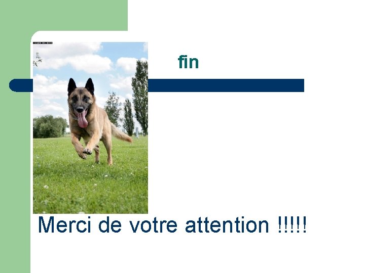 fin Merci de votre attention !!!!! 