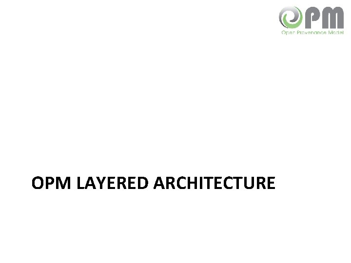 OPM LAYERED ARCHITECTURE 