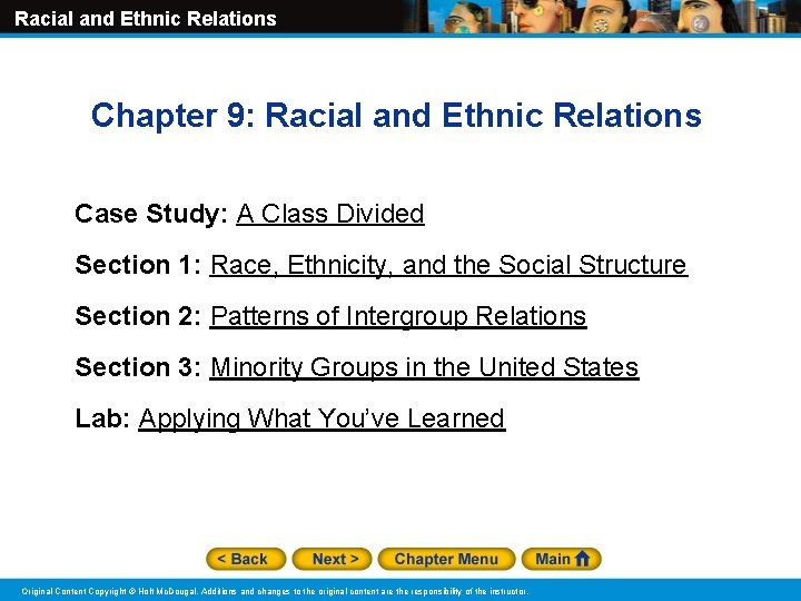 Racial and Ethnic Relations Chapter 9: Racial and Ethnic Relations Case Study: A Class