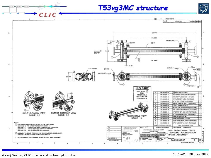 T 53 vg 3 MC structure Alexej Grudiev, CLIC main linac structure optimization. CLIC-ACE, T 53 vg 3 MC structure Alexej Grudiev, CLIC main linac structure optimization. CLIC-ACE,