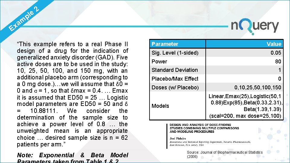 p le m a Ex 2 “This example refers to a real Phase II