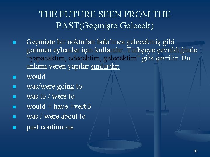 THE FUTURE SEEN FROM THE PAST(Geçmişte Gelecek) n n n n Geçmişte bir noktadan THE FUTURE SEEN FROM THE PAST(Geçmişte Gelecek) n n n n Geçmişte bir noktadan