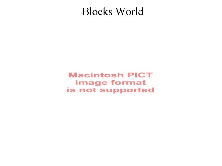 Blocks World Blocks World
