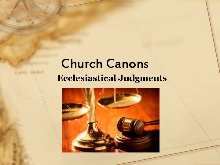 Church Canons Ecclesiastical Judgments 