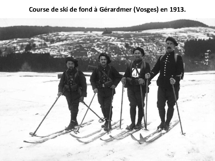 Course de ski de fond à Gérardmer (Vosges) en 1913. 