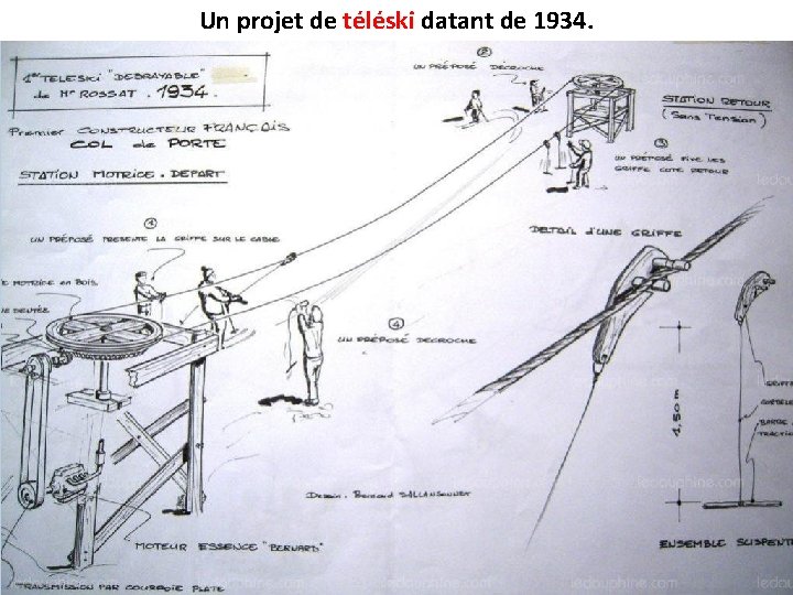 Un projet de téléski datant de 1934. 