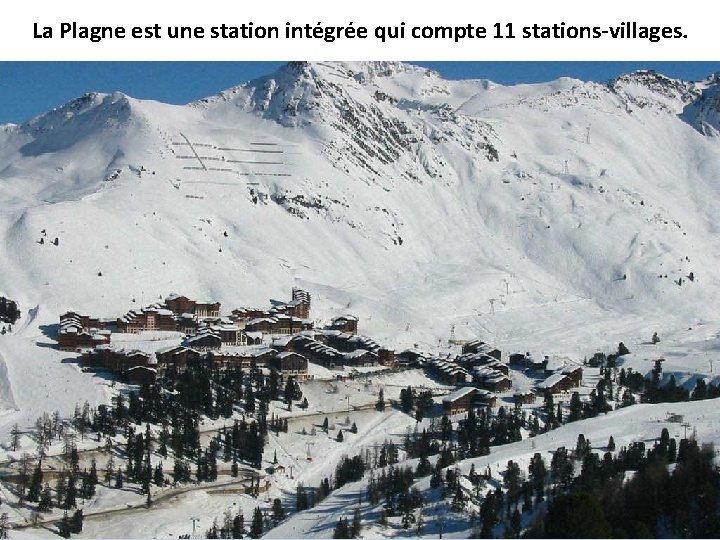 La Plagne est une station intégrée qui compte 11 stations-villages. 